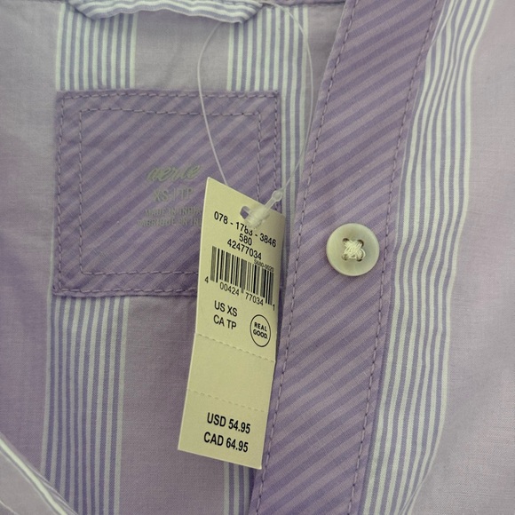 Aerie Good Day Button Down Shirt in Lavender Oversized - Picture 10 of 11